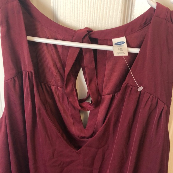 Old navy tie-back maroon sleeveless dress - Picture 3 of 4